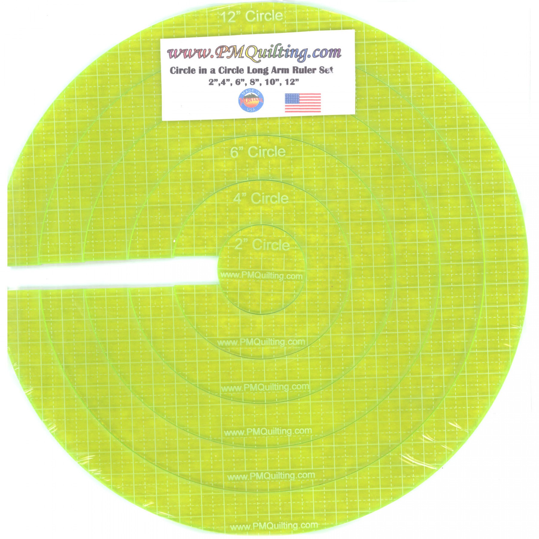 Circle Ruler Set Longarm Glow Edge EE Schenck Co.