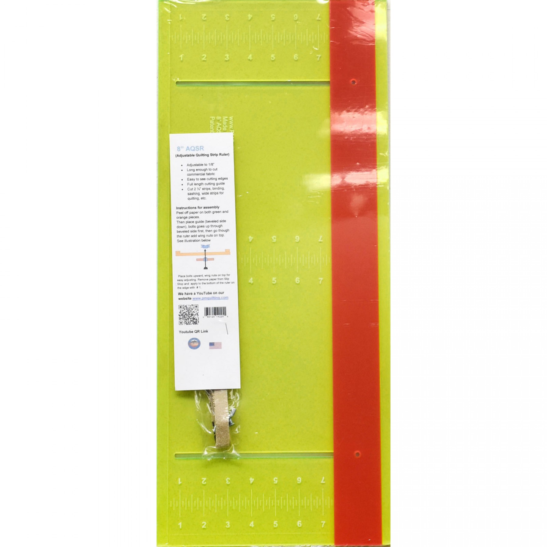 Adjustable Quilt Strip Ruler Glow Edge EE Schenck Co.